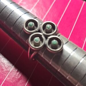 VTG Zuni Shadowbox Sterling & Turquoise Ring